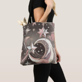 Soft Taupe Rose Moon Warm Neutral Aesthetic Tote Bag (Dichtbij)