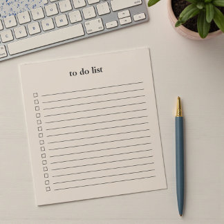 Soft Taupe To Do List Minimalist Teacher Simple Notitieblok