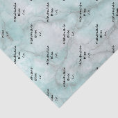 Soft Teal Green Marble Tissuepapier (Detail)