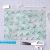Soft Teal Green Marble Tissuepapier (Craft)