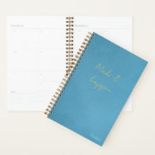 Soft Teal Vegan Leather Make It Happen Planner (Display)