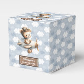 Soft teddybeer piloot baby shower traktatie box id bedankdoosjes (Voorkant Zijde)