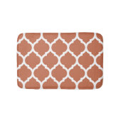 Soft Terracotta Moroccan Trellis Quatrefoil Badmat (Voorkant)