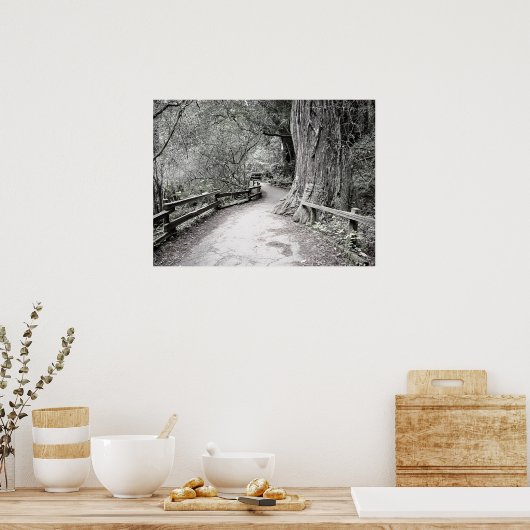 Soft Tint Rustic Path door de Bossen Poster (Keuken)