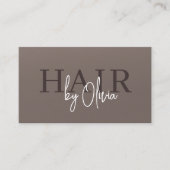 Soft Touch Matte Neutral QR Code Hair Stylist Visitekaartje (Voorkant)
