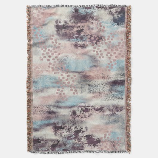 Soft touch Painterly Fringe Blanket Deken (Voorkant Verticaal)
