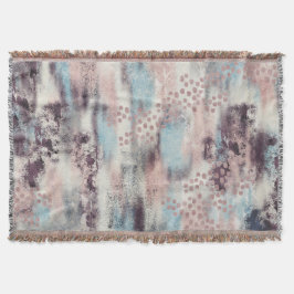 Soft touch Painterly Fringe Blanket Deken