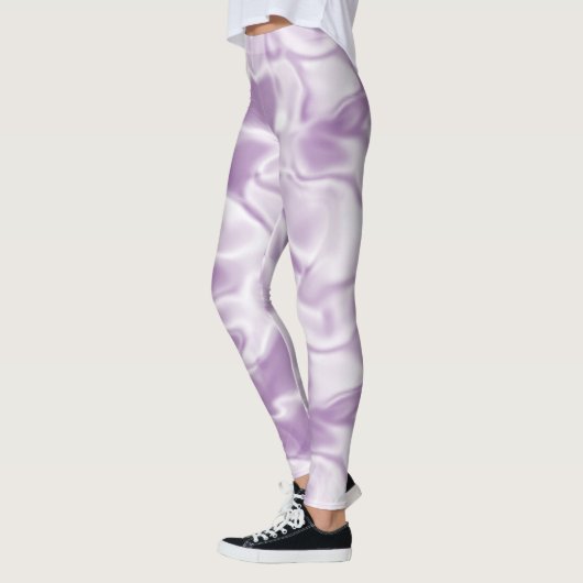Soft Trendy Silver Paars Leggings (Links)