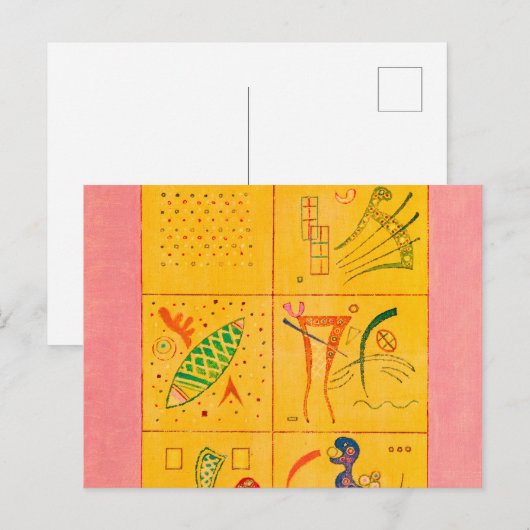 Soft Trifiles, 1937, van Wassily Kandinsky Briefkaart (Voorkant / Achterkant)