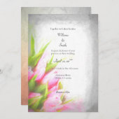 Soft Tulips Wedding Invitation (aanpasbaar) Advieskaart (Voorkant / Achterkant)