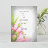 Soft Tulips Wedding Invitation (aanpasbaar) Advieskaart (Staand voorkant)