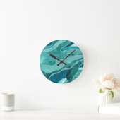 Soft Turquoise Blauwgroen marble Agate Glam #1 #de Ronde Klok (Huis)