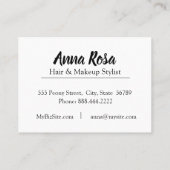 *~* Soft Turquoise Blue Bling Diamond Abstract Visitekaartje (Achterkant)