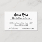 *~* Soft Turquoise Blue Bling Diamond Abstract Visitekaartje (Achterkant)