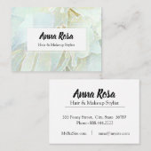 *~* Soft Turquoise Blue Peony Flower Floral Chic Visitekaartje (Voorkant / Achterkant)