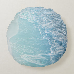 Soft Turquoise Ocean Dream Waves #2 #water #decor  Rond Kussen