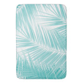 Soft Turquoise Palm Leaves Dream #1a Badmat (Voorkant Verticaal)