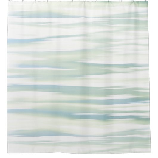 Soft Turquoise Sage Waves Douchegordijn (Voorkant)