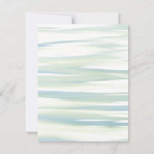Soft Turquoise Sage Waves Kaart (Achterkant)