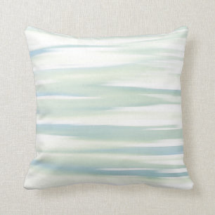 Soft Turquoise Sage Waves Kussen