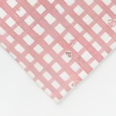Soft Valentine Gingham Fleece Baby Blanket (Hoek)