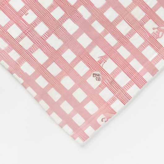 Soft Valentine Gingham Fleece Baby Blanket (Hoek)