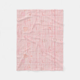 Soft Valentine Gingham Fleece Baby Blanket Deken
