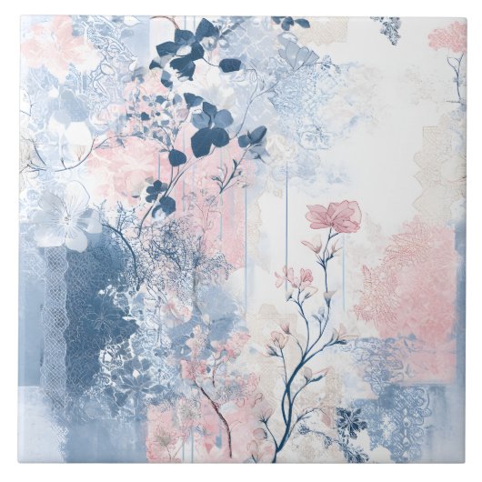 Soft Vibes Floral Tegeltje (Voorkant)