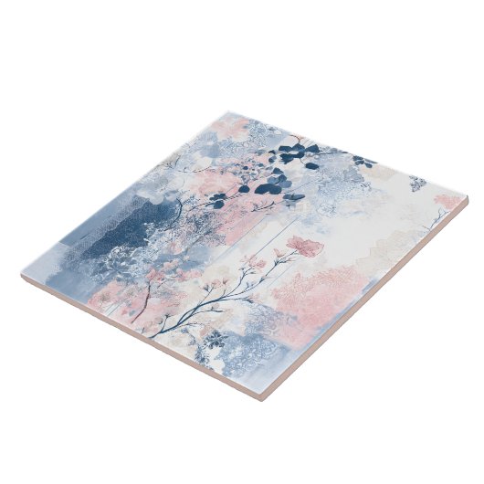 Soft  Vibes Floral Tegeltje (Zijkant)