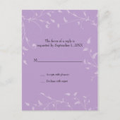 Soft Vines Wedding Reply Briefkaart (Voorkant)