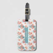 Soft Vintage Spring Pink Floral Personalized Bagagelabel (Voorkant (verticaal))