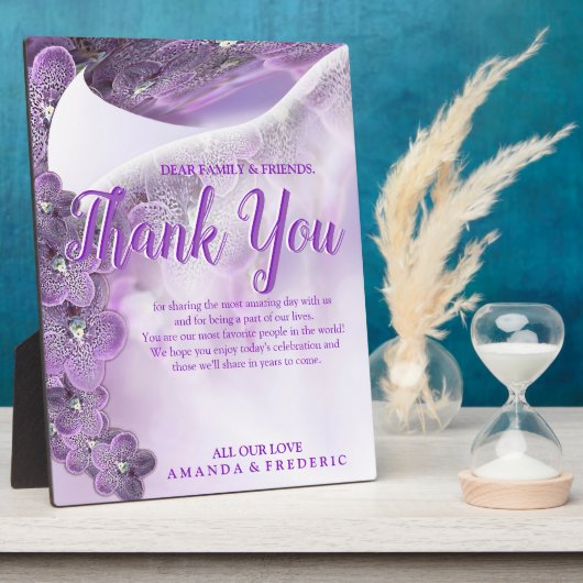 Soft Violet Orchid bedankt Fotoplaat (Zijkant)