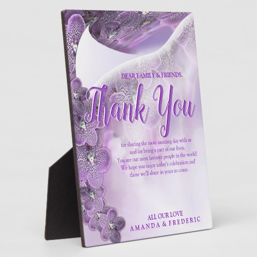 Soft Violet Orchid bedankt Fotoplaat (Zijkant)