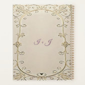 Soft Violet Paarse Cream Floral Botanische bruilof Planner (Achterkant)