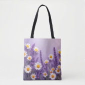 Soft Violet Wildflower Canvas tas (Voorkant)