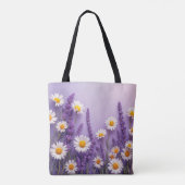 Soft Violet Wildflower Canvas tas (Achterkant)