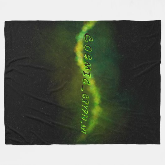 Soft Warm Fleece Blanket Cosmic Crypto Art Logo (Voorkant (Horizontaal))