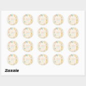 Soft Watercolor Baby Shower  Ronde Sticker (Vel)