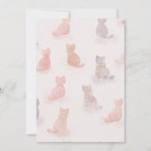 Soft Watercolor Cat Pattern Invitation Kaart (Voorkant)