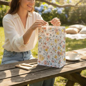 Soft Watercolor Floral Botanical Pattern Medium Cadeauzakje