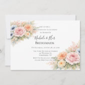 Soft Watercolor Floral Bridesmaids Luncheon Kaart (Voorkant)