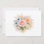Soft Watercolor Floral Couples Shower Kaart (Achterkant)