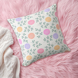 Soft watercolor floral pattern kussen