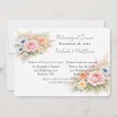 Soft Watercolor Floral Rehearsal Dinner Kaart (Voorkant)