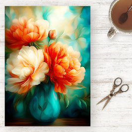 Soft Watercolor Floral Tissue Paper Tissuepapier