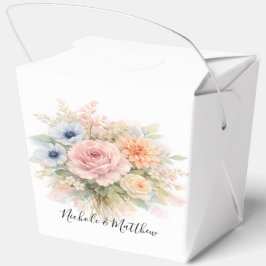 Soft Watercolor Floral Wedding Bedankdoosjes