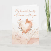 Soft Watercolor Heart with Botanical Flourishes Feestdagen Kaart (Voorkant)