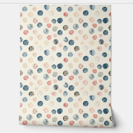 Soft Watercolor Polka Dots Behang