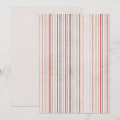 Soft Watercolor Stripes Invitation Kaart (Voorkant / Achterkant)