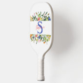 Soft Watercolor Wildflowers – Feminine Pickleball Paddle (Links)
